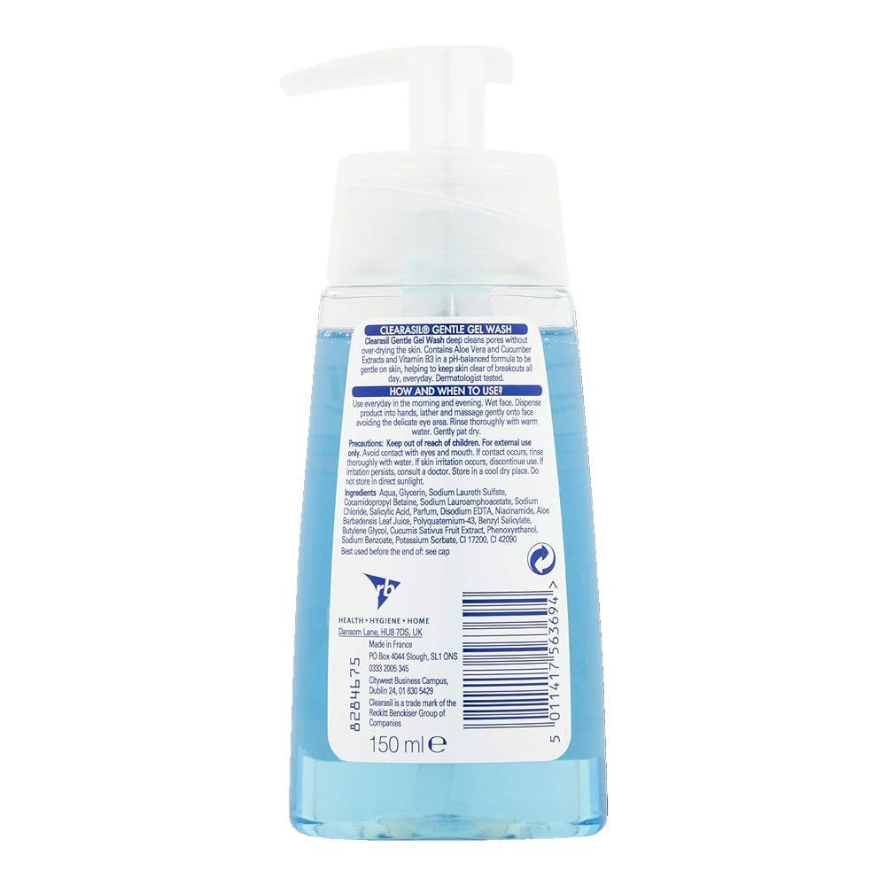 Clearasil Daily Clear Hydra Blast Gentle Gel Wash, 150ml