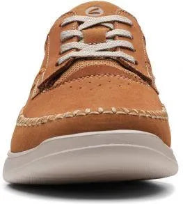 Clarks Gaskill Lace Tan Nubuck Casuals For Men Brown shoes