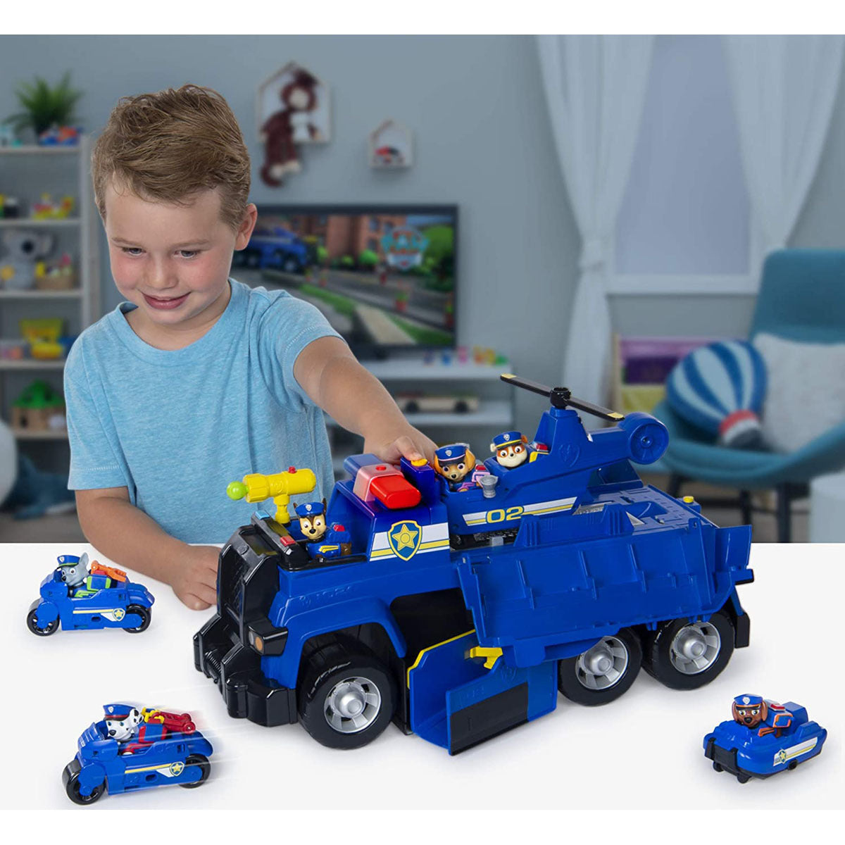 Paw Patrol Chase’s 5-in-1 Ultimate Cruiser with Lights and Sounds, for Kids