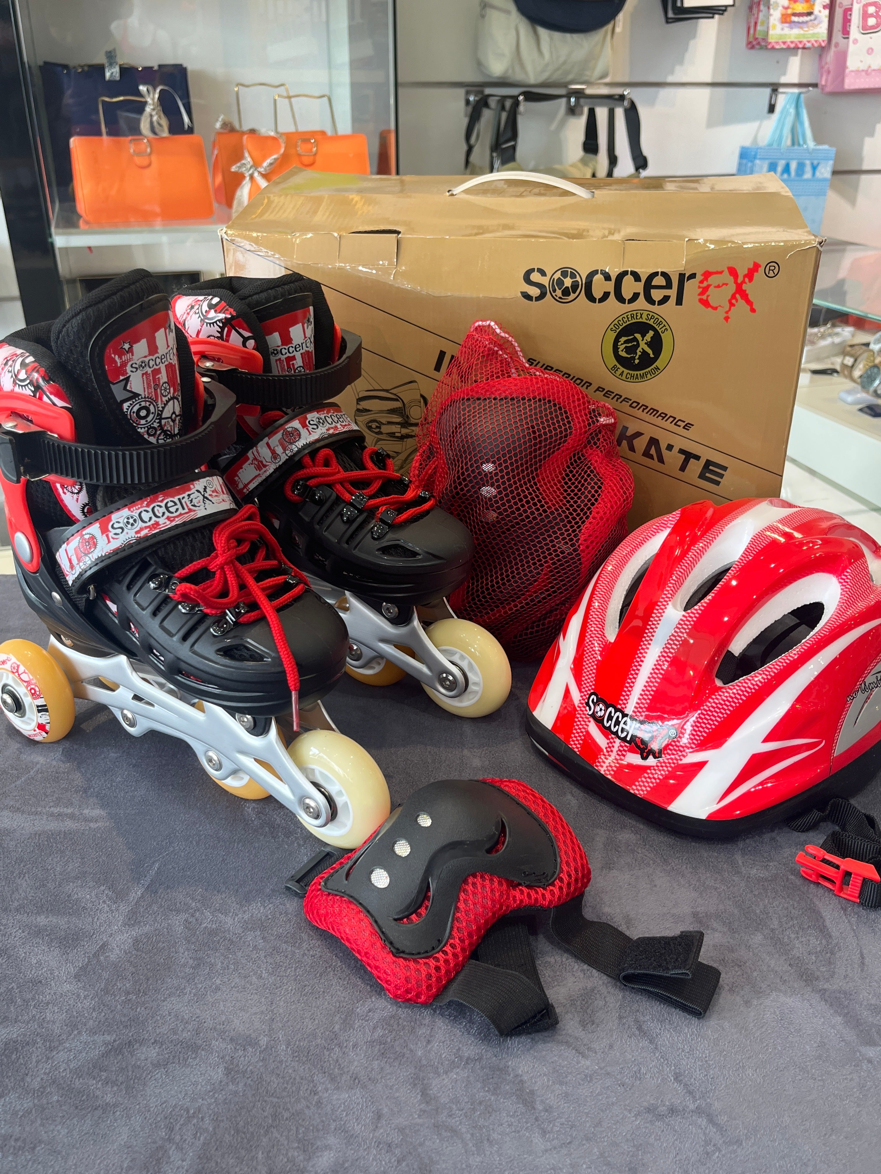 SOCCEREX IN-LINE SKATE SET