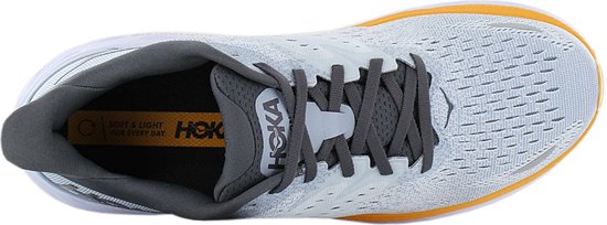 Hoka Clifton 8 Running Shoe for Men Grey Orange