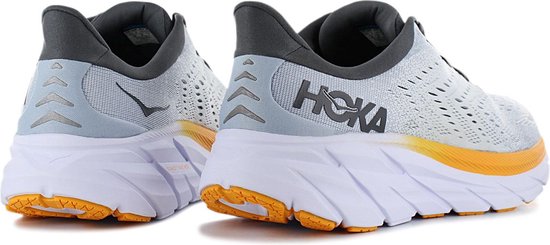 Hoka Clifton 8 Running Shoe for Men Grey Orange