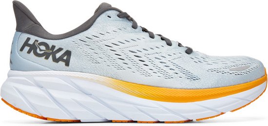 Hoka Clifton 8 Running Shoe for Men Grey Orange