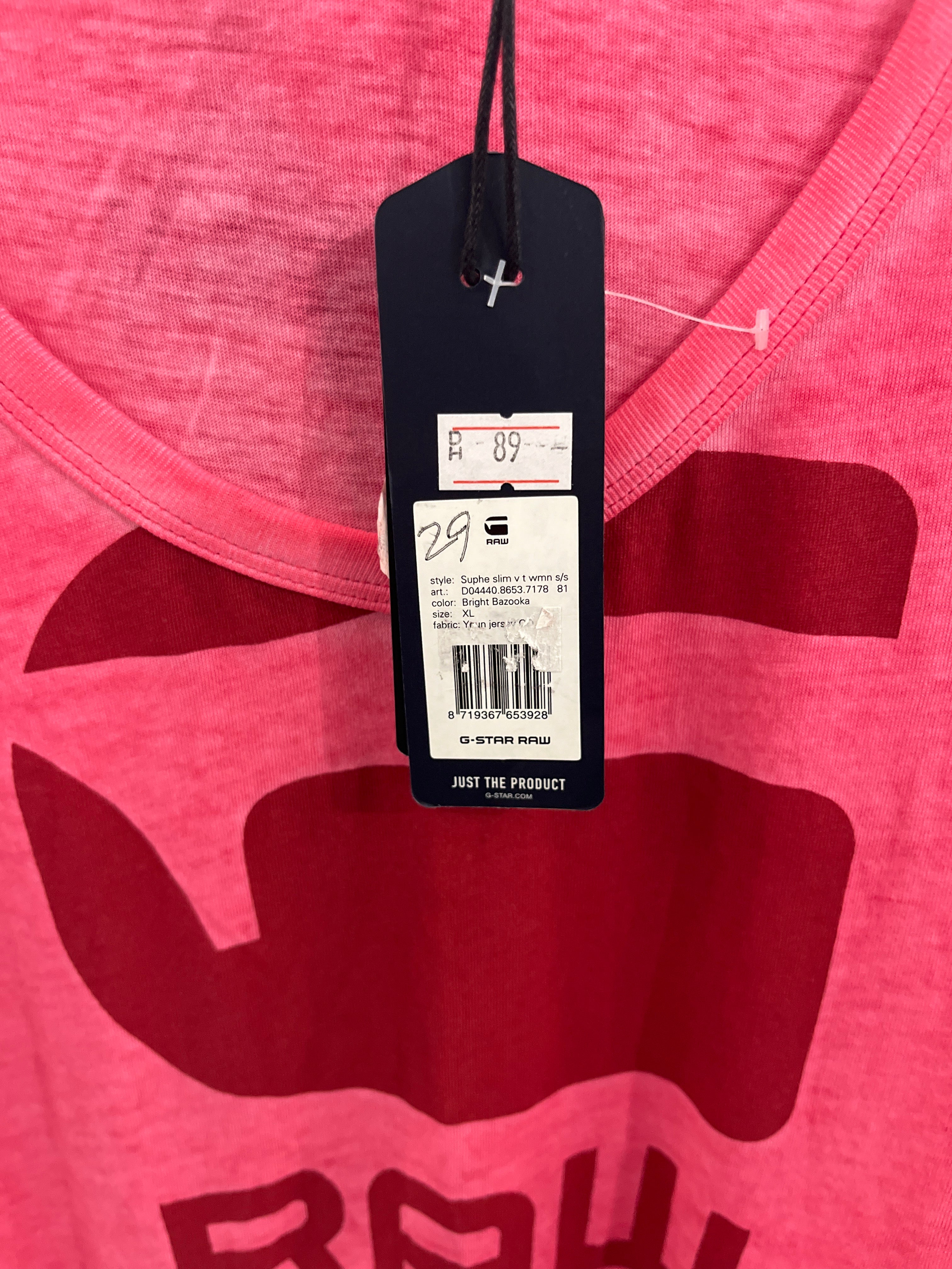 GSTAR SUPHE SLIM PINK WOMEN TSHIRT