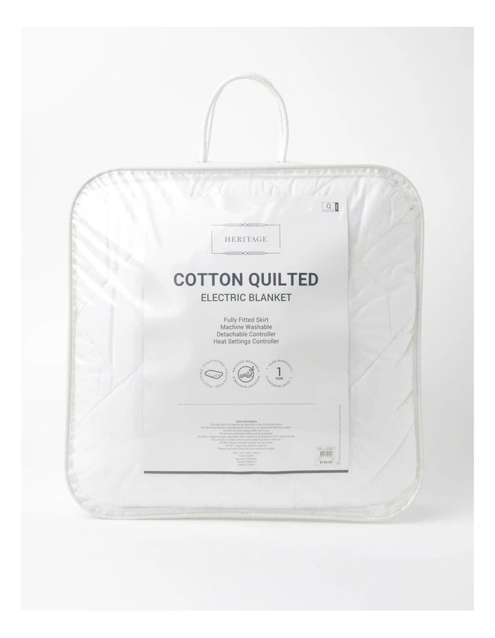 Heritage  Cotton Quilted Electric Blanket 152*203+40cm