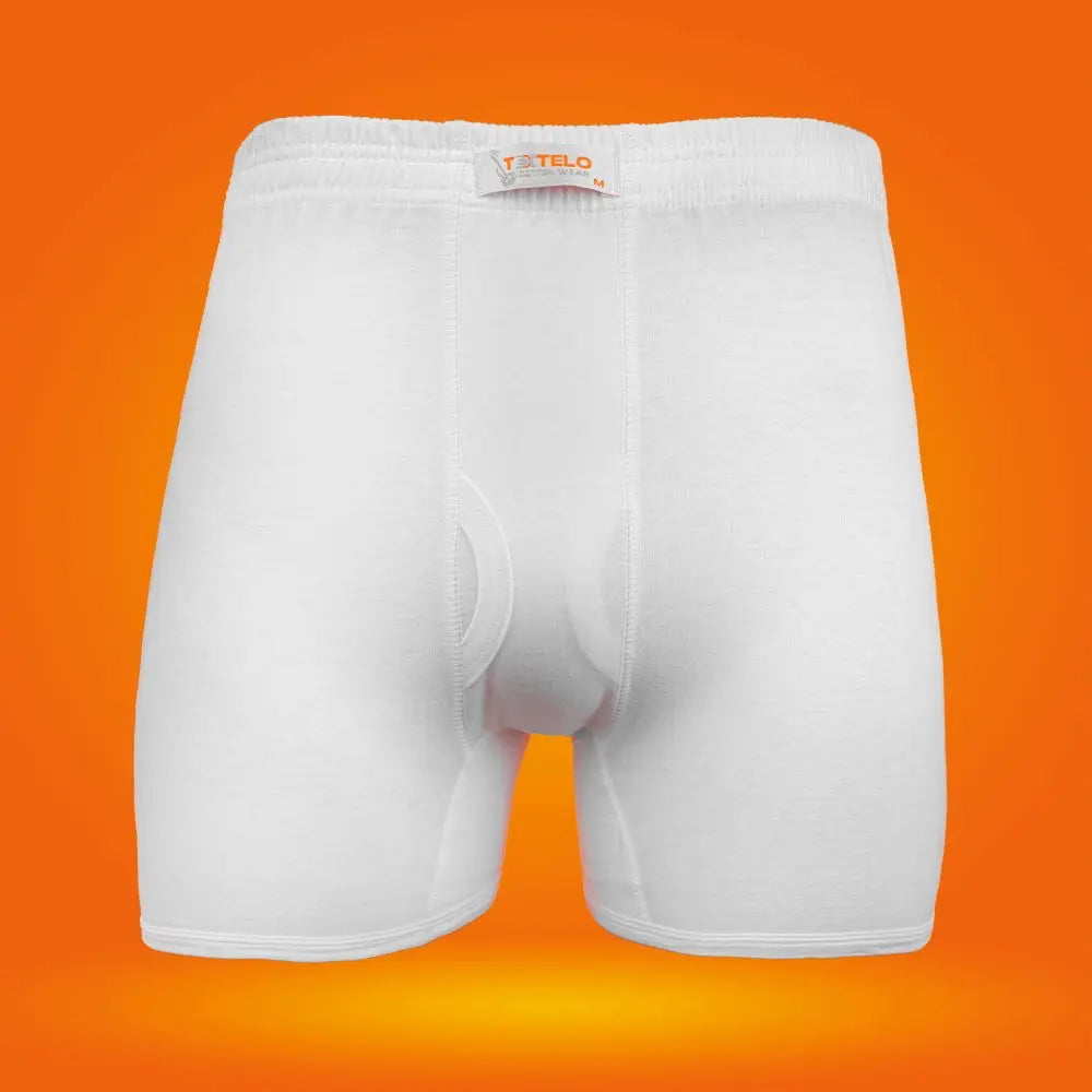 boxer shorts combed Comfort-Fit Underwear for mens Cotton 100% Long Leg Short Briefs Open Textelo