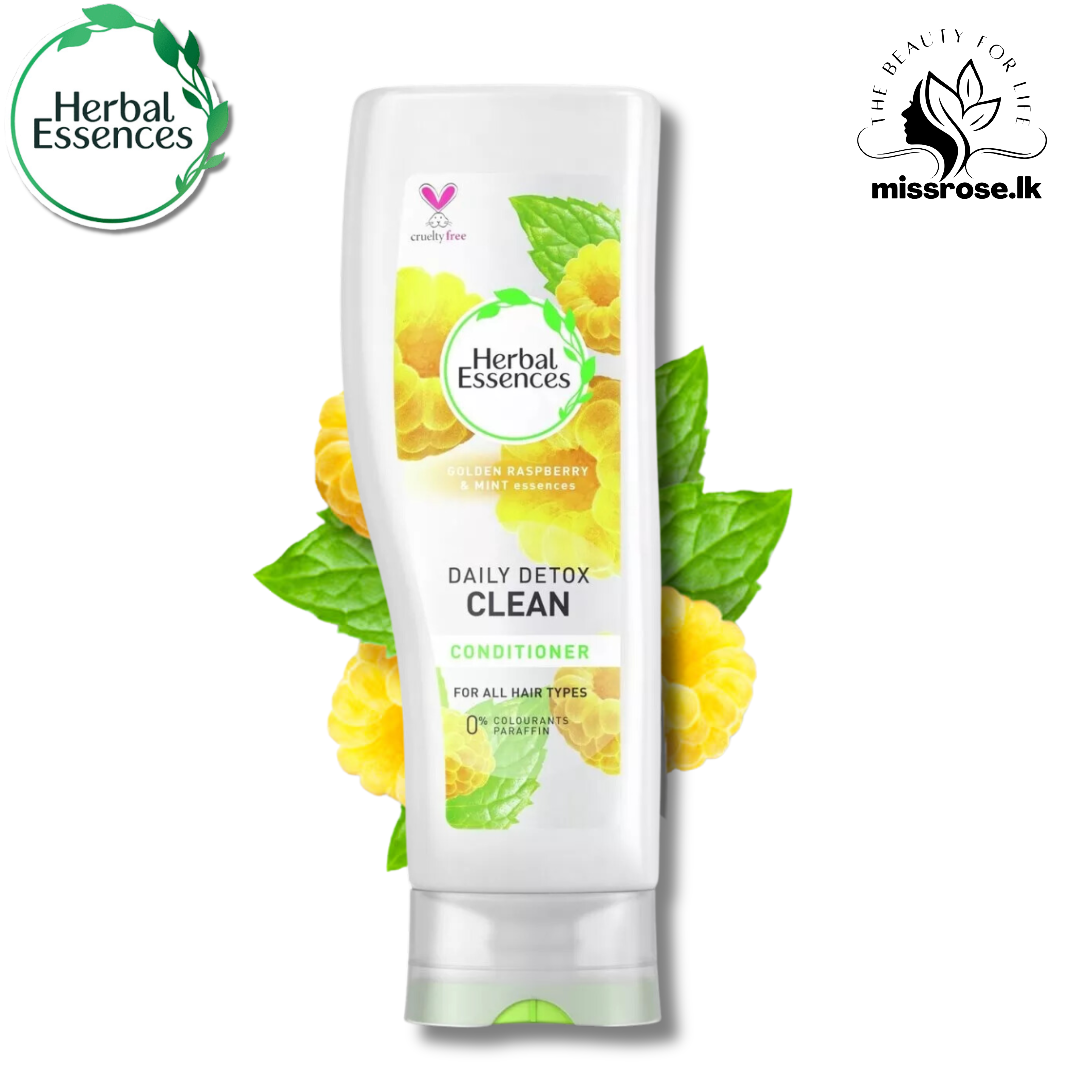 HERBAL ESSENCES DAILY DETOX CLEAN GOLDEN RASPBERRY AND MINT CONDITIONER 400ML