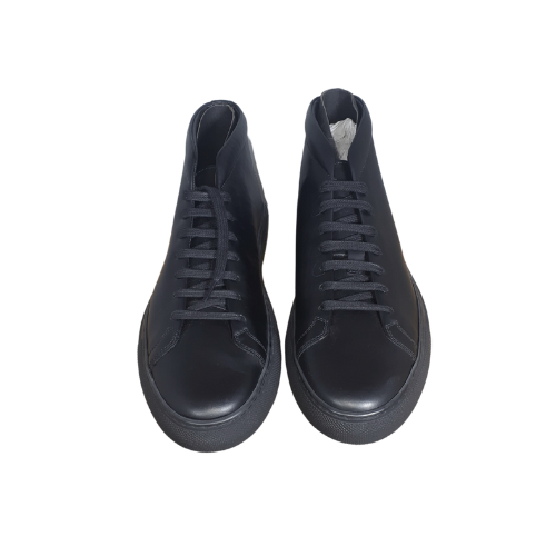 Massimo Dutti Men Sneakers Leather High Top Black