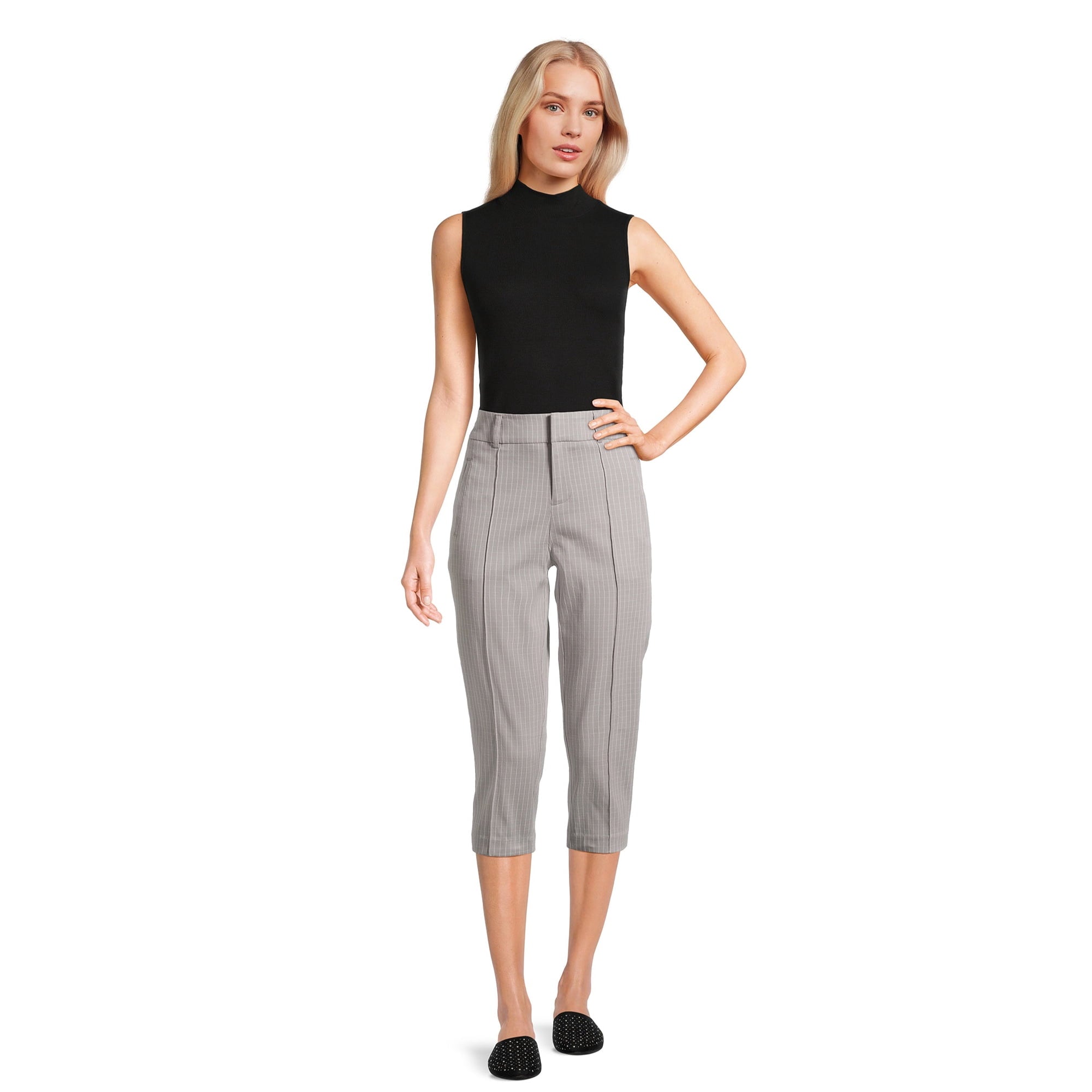 SIZE: 18 - Time and Tru Women's Stretch Capri Pants, 21" Inseam