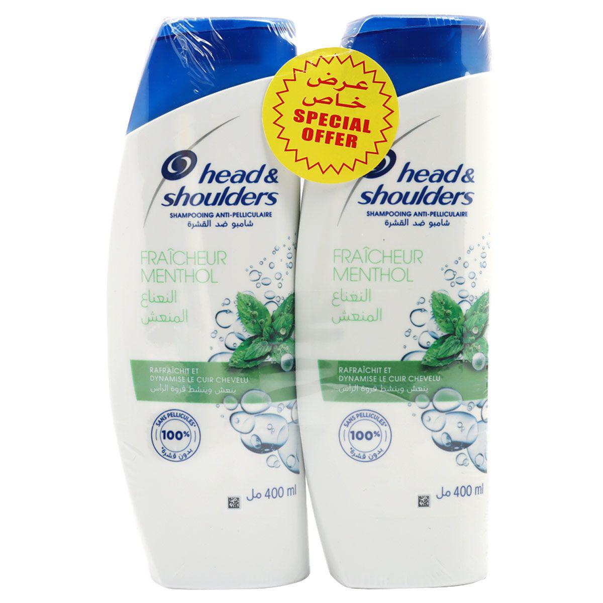 2XHead & Shoulders Shampoo Menthol 2x400ml