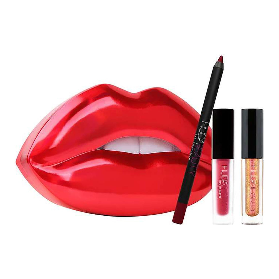 Huda Beauty Contour & Strobe Lip Set - Heartbreaker