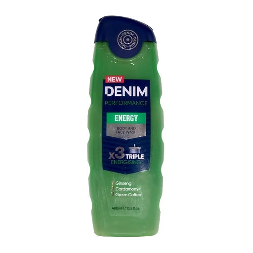 Denim Performance Energy Body & Face Wash 400ml