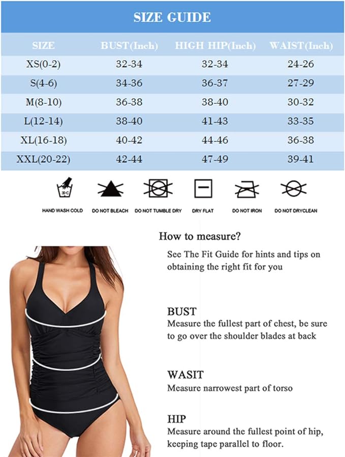 Harryel V Neck One Piece Swimsuits with Ruching Bathing Suits Tummy Control Beach Swimwear for Women