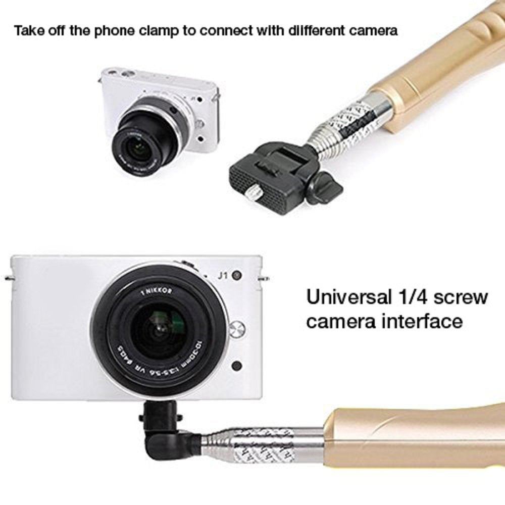 Hoco CPH02 Selfie Stick with Ultrasonic Self-Timer - Gold