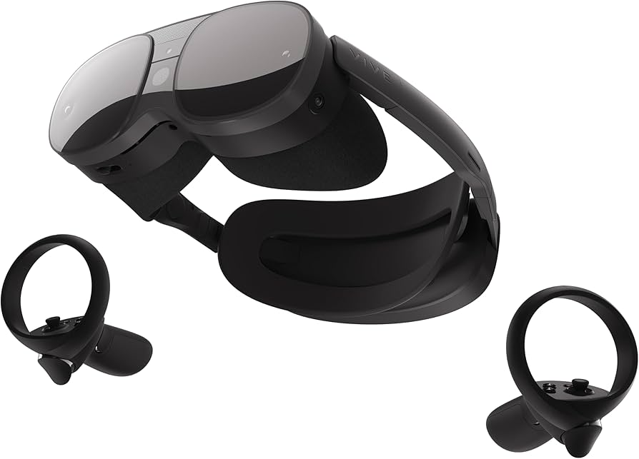 HTC VIVE XR Elite | الكل في واحد للواقع المختلط والواقع الافتراضي للكمبيوتر | 3840 × 1920 | 12 جيجابايت رام | وحدات تحكم متضمنة | غير مغلفة