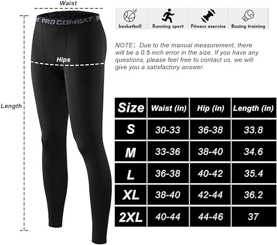 Men's Compression Pants Athletic Tight,Leggings Base Layer Bottoms for Running Workout Sports Yoga Basketball