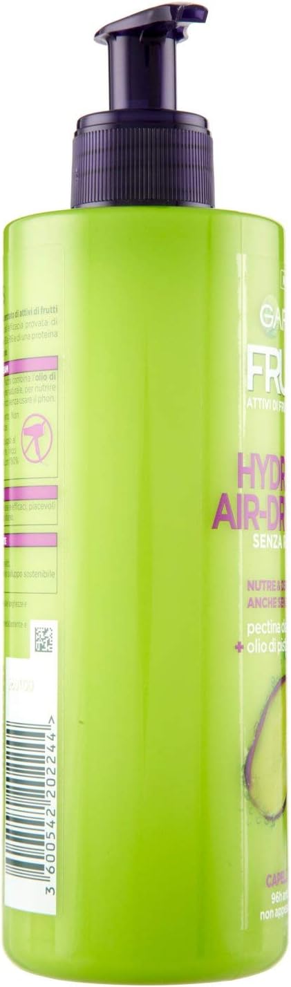 Garnier Fructis Hydra Ricci Air-dry Cream, leave-in hair care for wavy to curly hair, formula enriched with pistachio oil, 400 ml