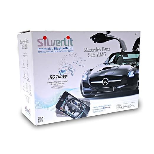 Silverlit 1:16 Mercedes-Benz SLS AMG Car ( Black ) with Interactive Bluetooth R/c- Connect, Control, & Drive Like Never Before