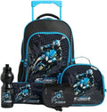 Trolley Backpack Set (5 Pcs) – 16" Racing Motorbike School Bag