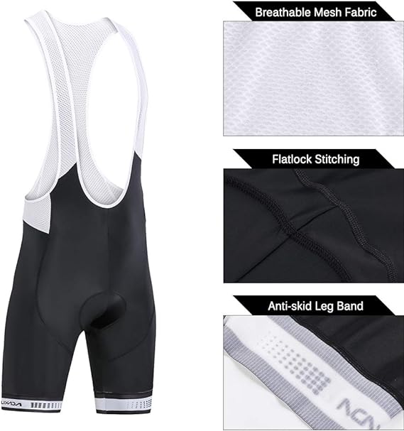 Lixada Summer Cycling Jersey Set Short Sleeve Bicycle Shirt and Padded Bib Shorts Breathable MTB Bike Riding Biking Cycling Suit