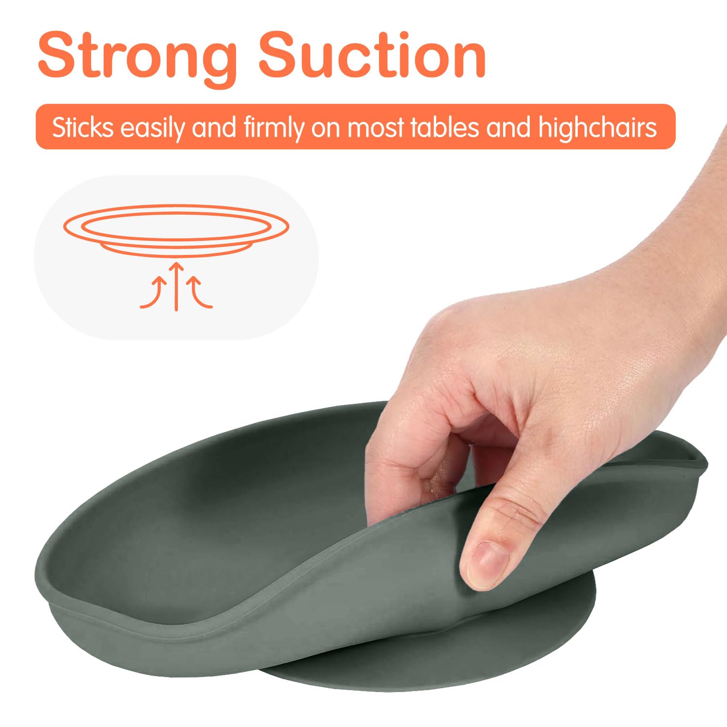 Precious tots Food Grade Suction Silicone Plate Bpa Free
