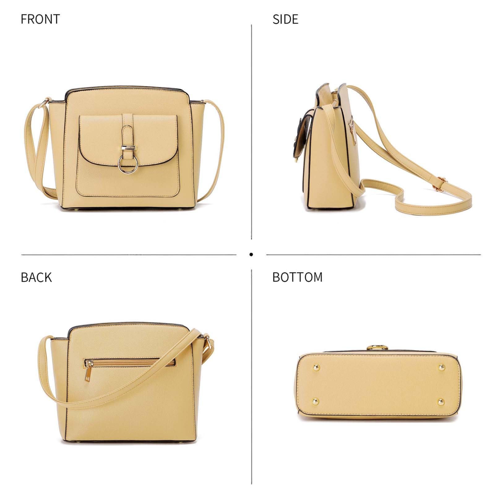 LA TERRE Lightweight Medium Crossbody Bags for Women, Small Crossbody Handbags Vegan Leather Shoulder Bag Purses