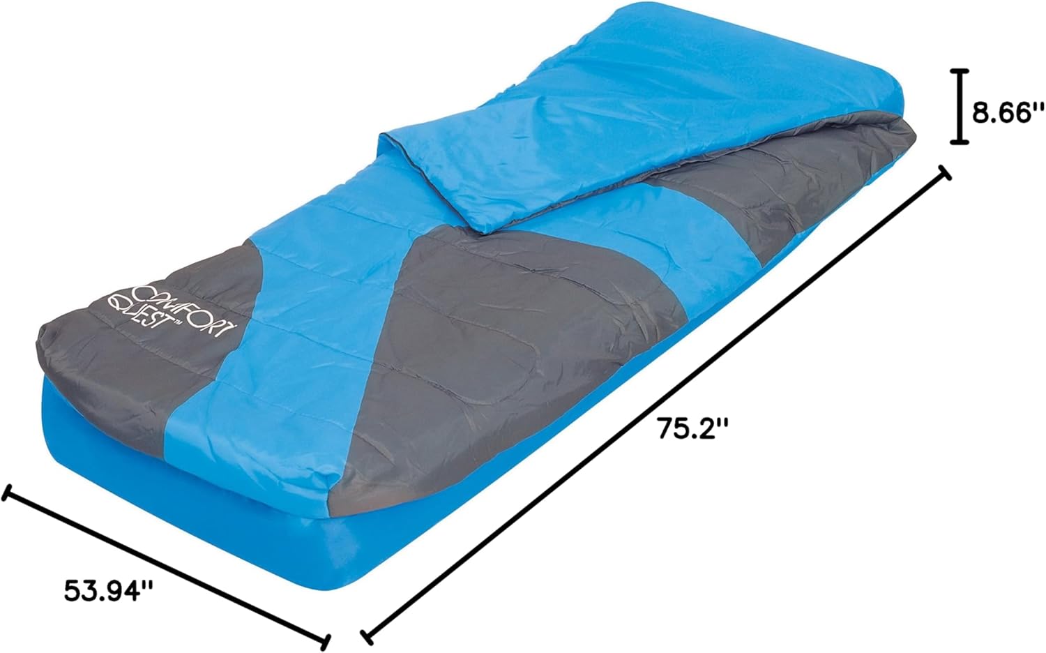 Bestway Comfort Quest Aslepa 67436 Single Air Mattress-Blue