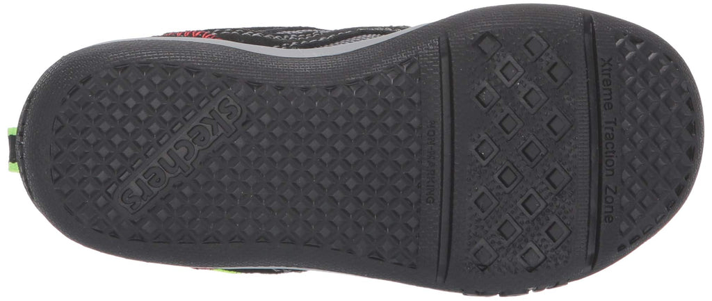 skecher Kids' Flex Play-Easy Pick Sneaker gray and black