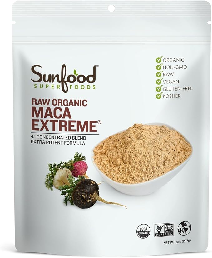 Sunfood Superfoods Maca Extreme Organic Raw, 8 Oz(227g)