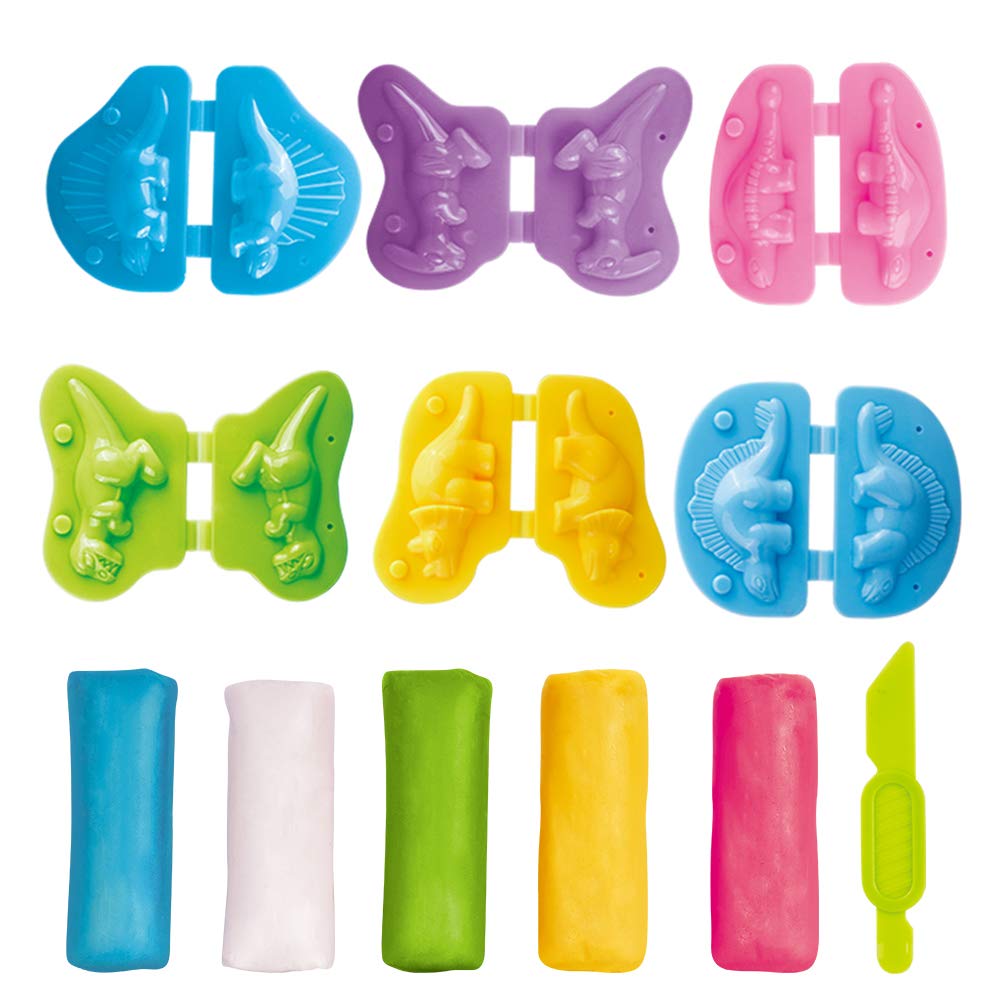 SEALED -  VConejo Color Dough Toys Dough Accessories Set Creations Tools for Kid 2-4-8 Years (Dinosaurs World)