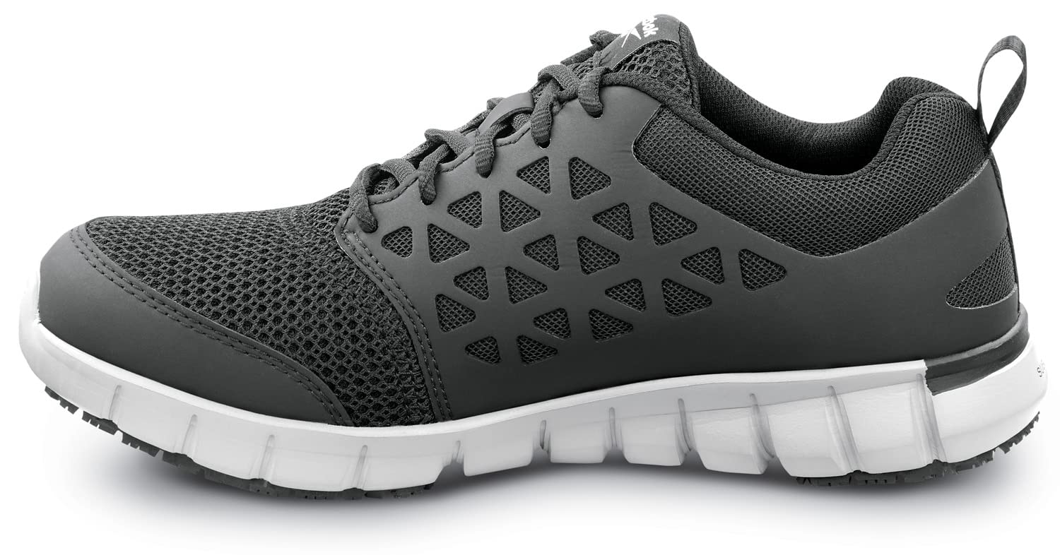 SIZE: 45.5 - Reebok Men's Slip Resistant Soft Toe Low Athletic