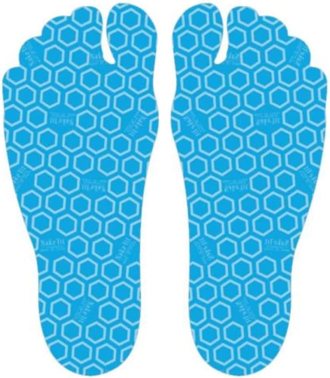 NAKEFIT L'ORIGINALE - Blue Hypoallergenic Adhesive Insoles - 3 Pairs in Pack (33-34 EU)