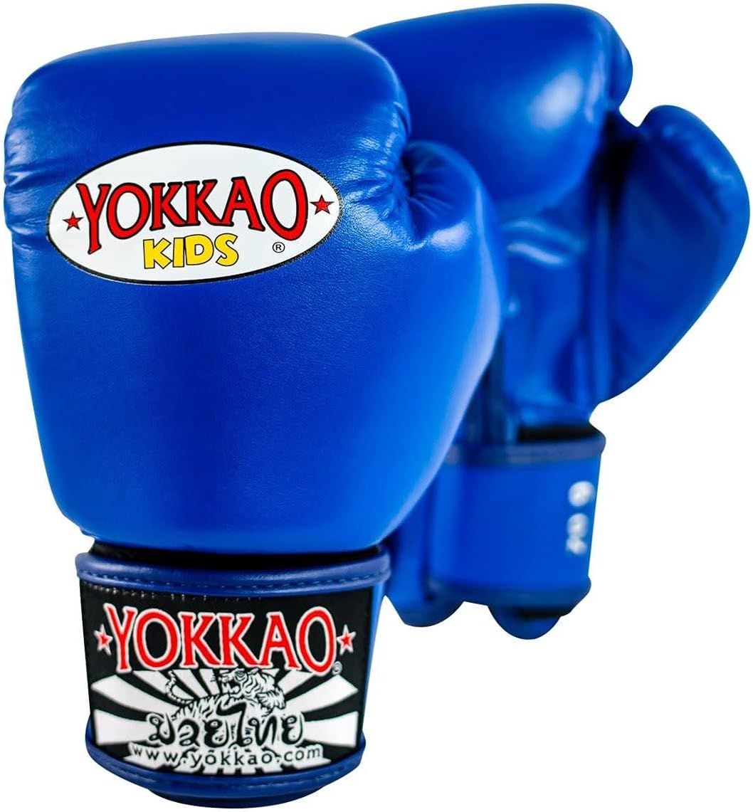 YOKKAO MATRIX Kids Boxing Gloves Blue 6oz – Durable & Comfortable Gloves for Young Boxers