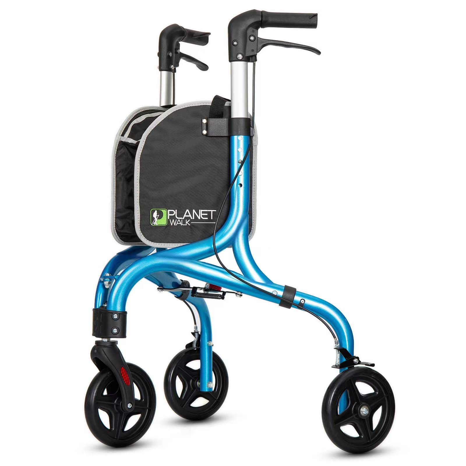Planetwalk Premium 3 Wheel Rollator Walker for Seniors - Ultra Lightweight Foldable Walker