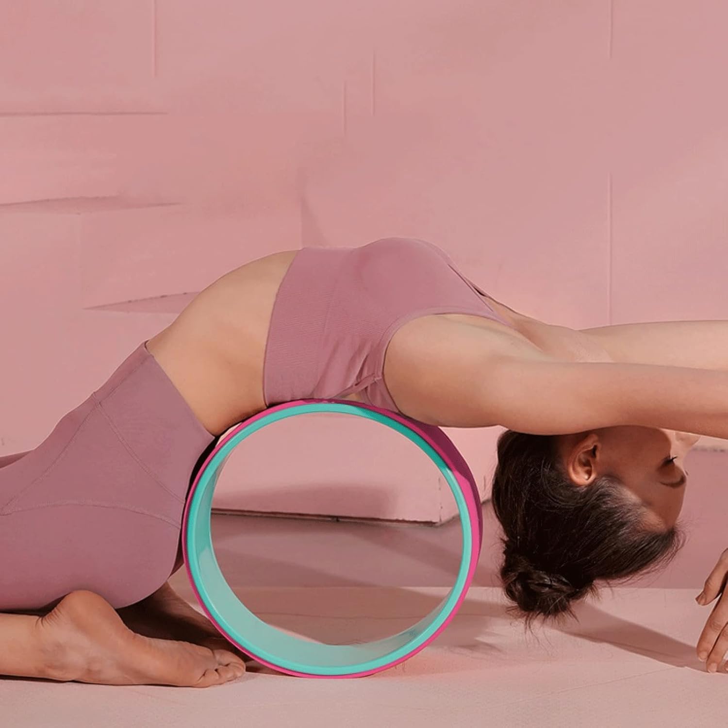 ZUMAHA Yoga Circle, Waist Shaper Circle Wheel, Gym Fitness Equipment, Pilates Circles, TPE Back Training Wheel