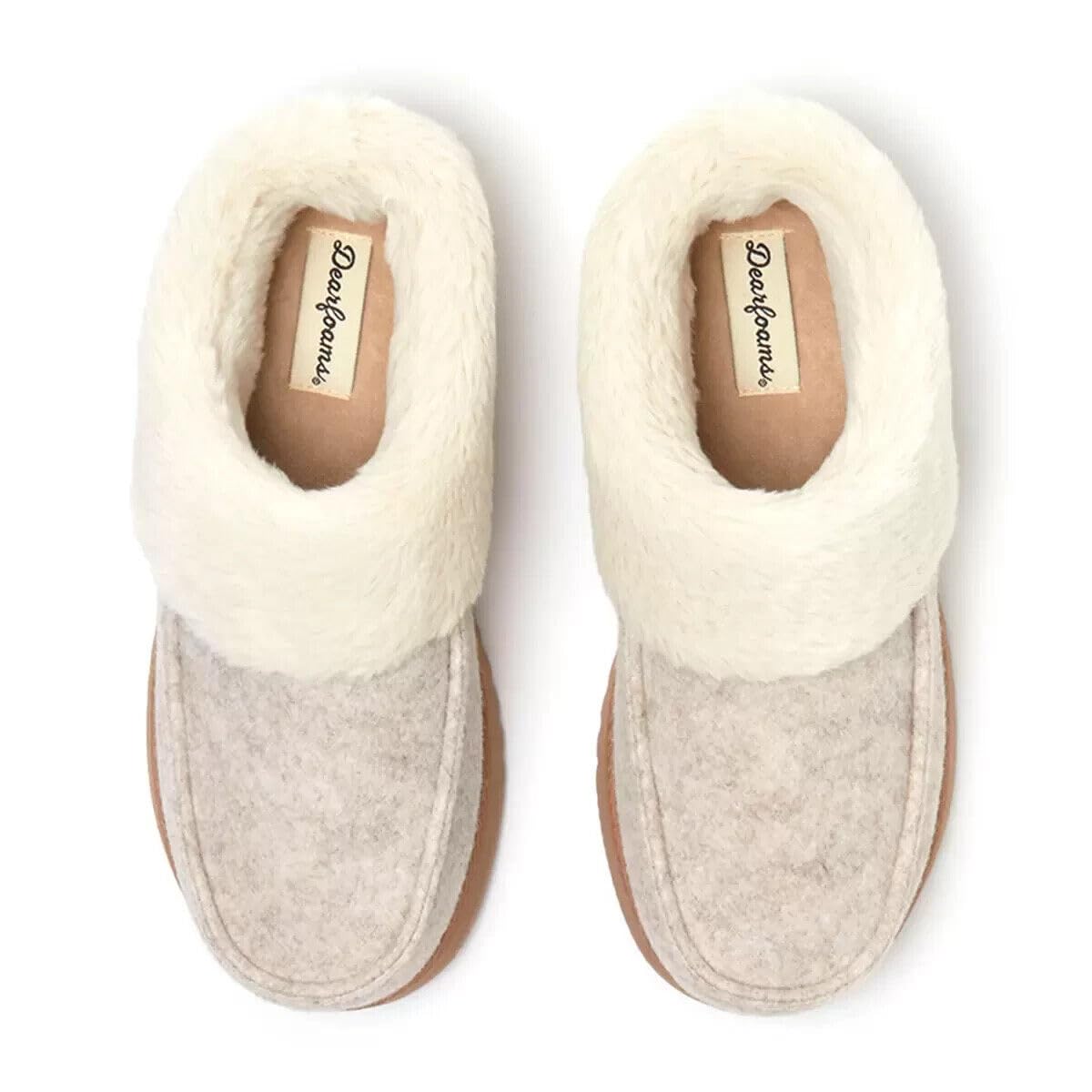 Size: 36 - Dearfoams Women's Memory Foam Insole Slippers