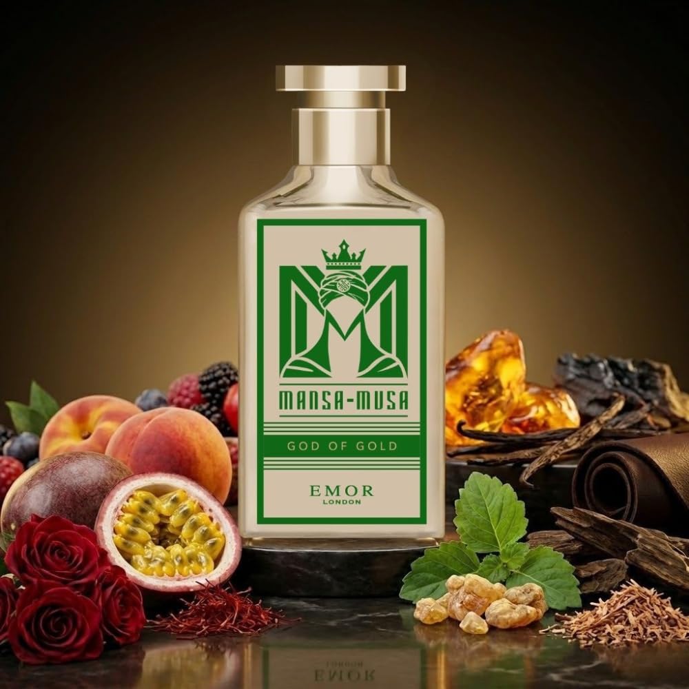 Mansa Musa God Of Gold Eau De Parfum 100ml Long Lasting Oud Amber Unisex Perfume