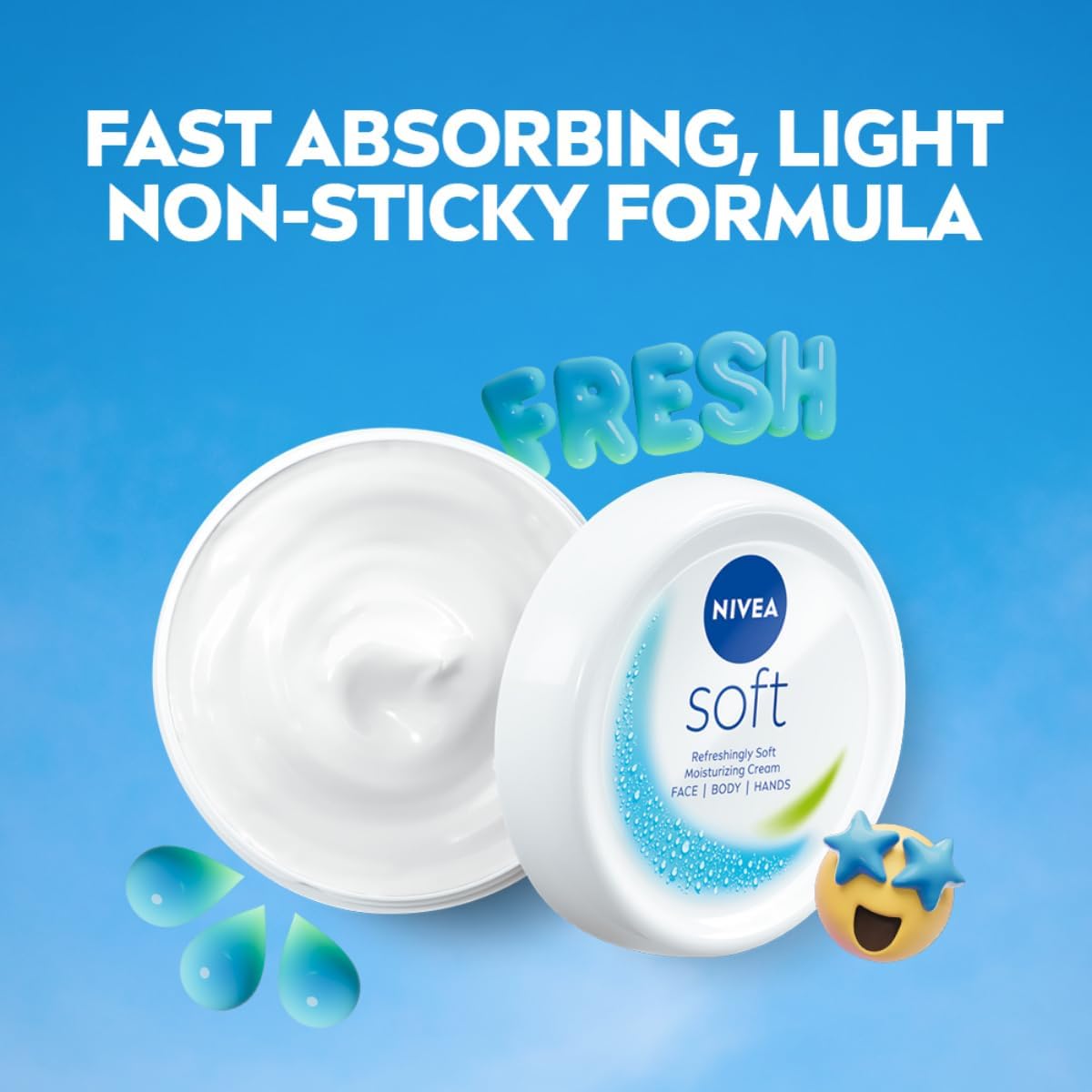 NIVEA Soft Light Moisturiser With Vitamin E, 100ml