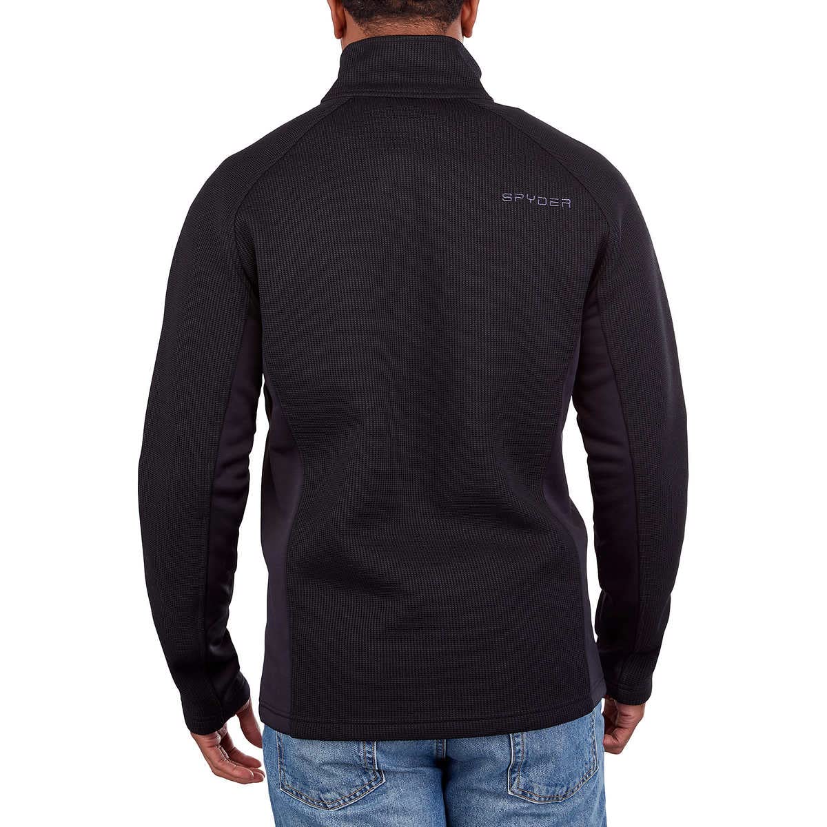 SIZE: M - Spyder Men's Gait Half zip jacket, Black.