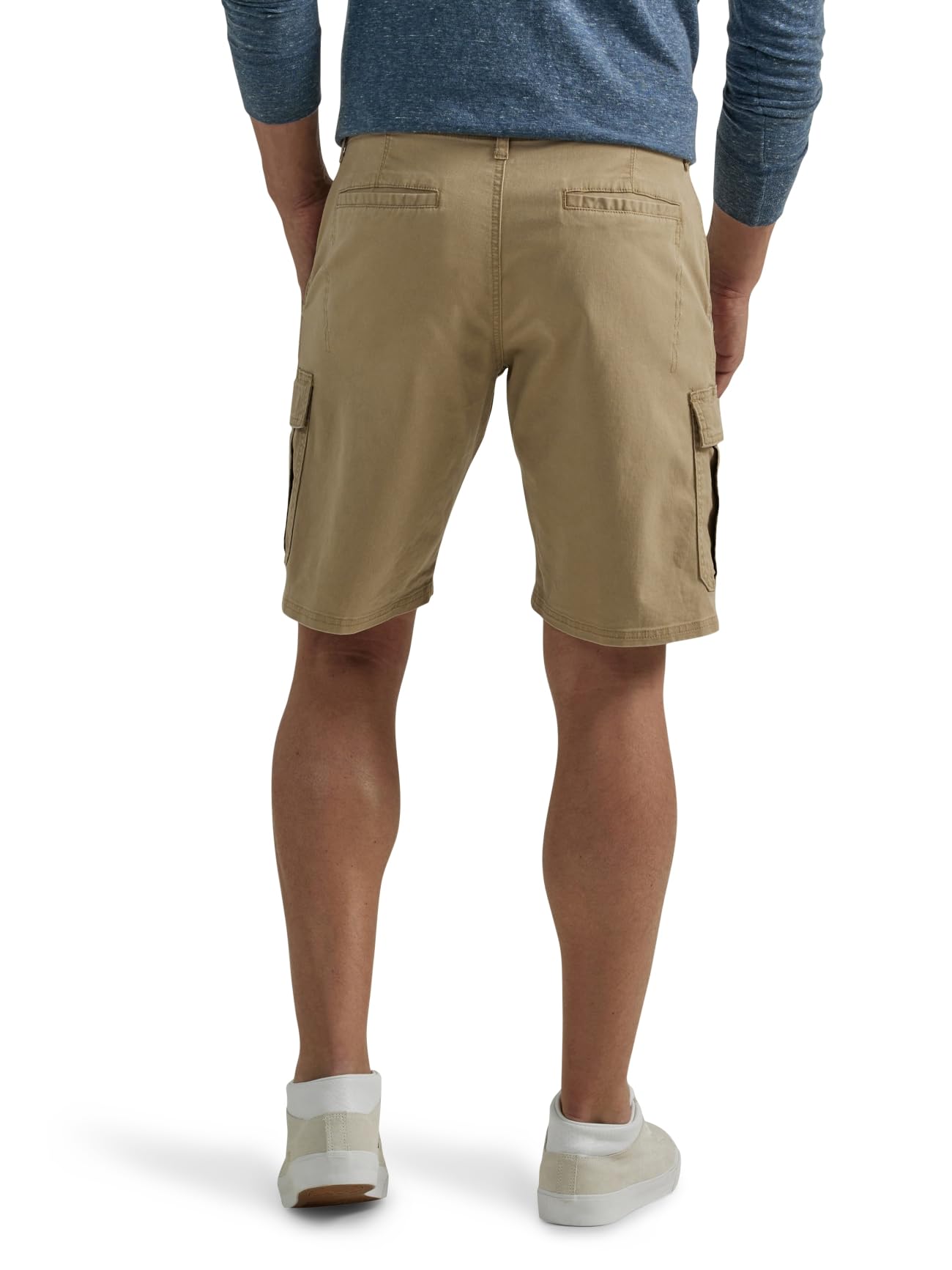 SIZE: 34 - Wrangler Authentics Men's Classic Relaxed Fit Stretch Cargo Short, Grain Twill