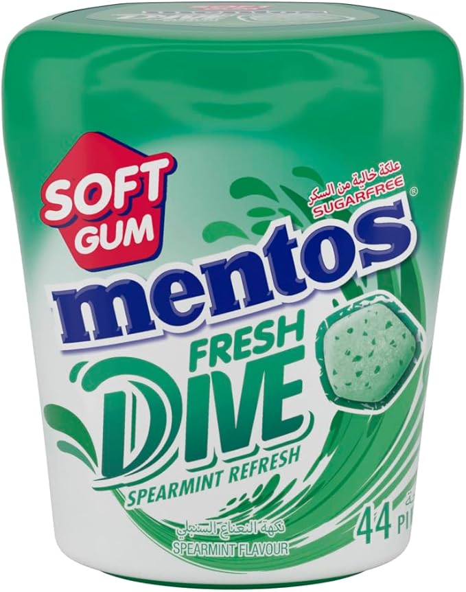 Mentos Spearmint Flavour Soft Gum Fresh Dive 88 Gram