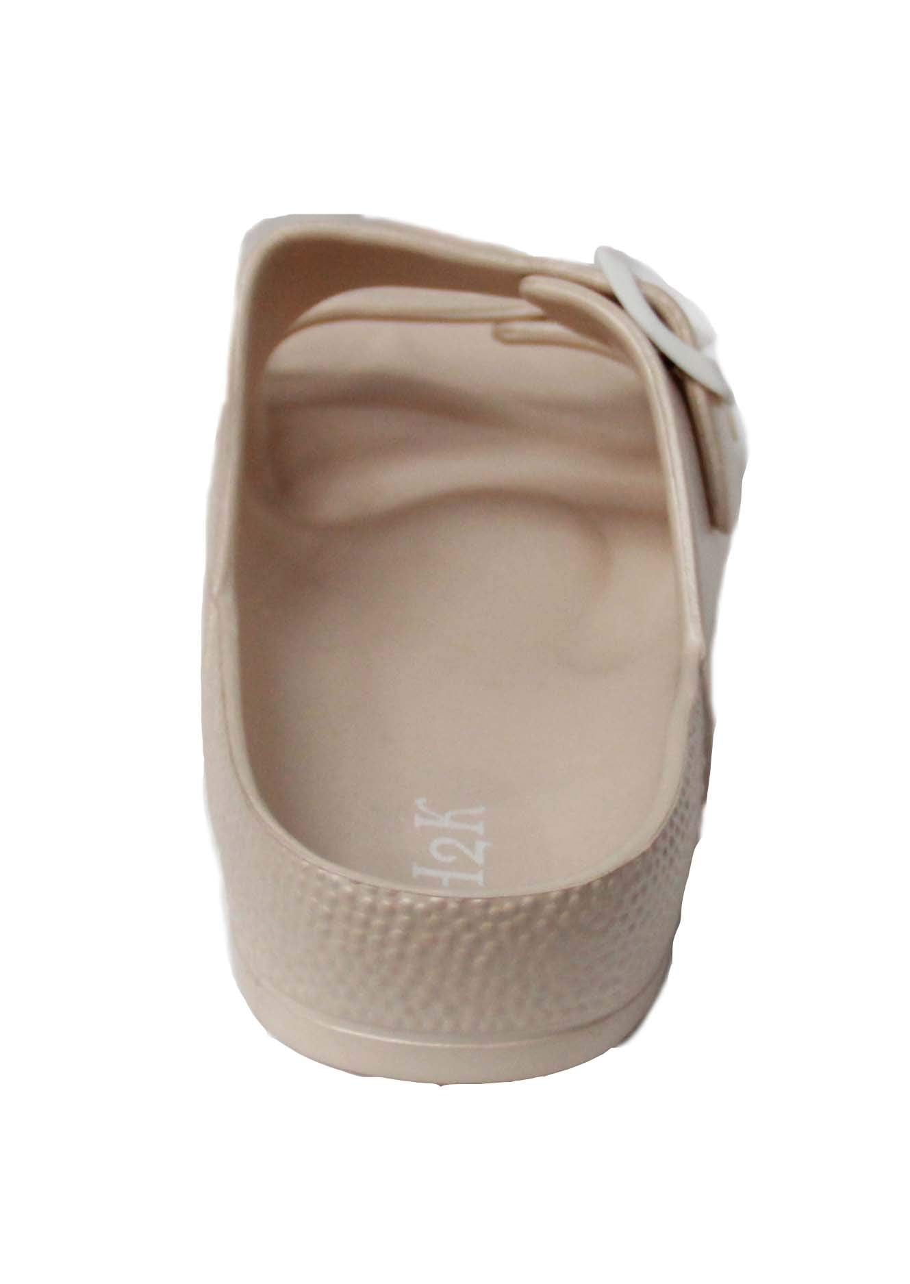 SIZE: 39 - No Boundaries Women S Two Buckle Slide Sandals