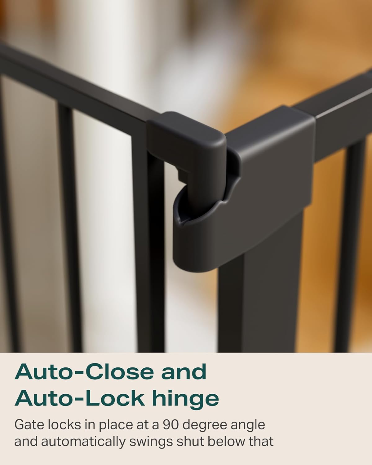 Cumbor Baby Gate for Stairs, Mom's Choice Awards Winner,Black