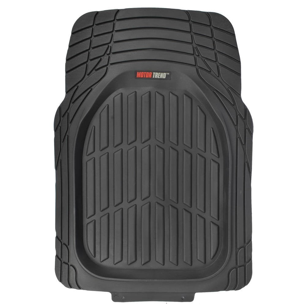 سجادات أرضية FlexTough للسيارات من Motor Trend، لون أسود عميق، مقاومة لجميع الأحوال الجوية