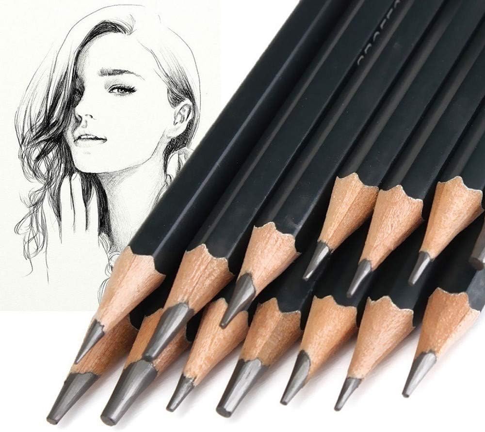 Flamingo Sketching Grade Pencil Set - Black (12-Pack)