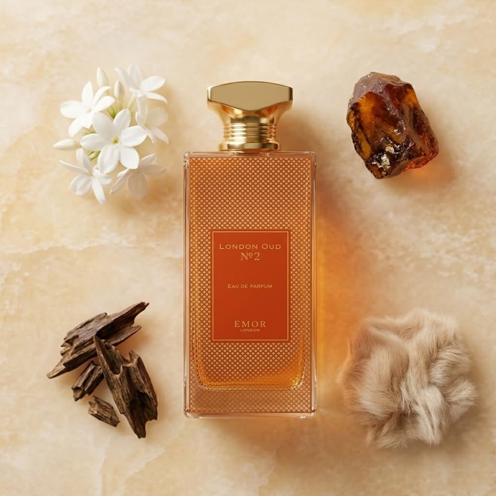 عطر EMOR Eau de Parfum London Oud No. 2 بحجم 125 مل – عطر خشبي مائي يدوم طويلاً للرجال بلمسات حمضية بحرية