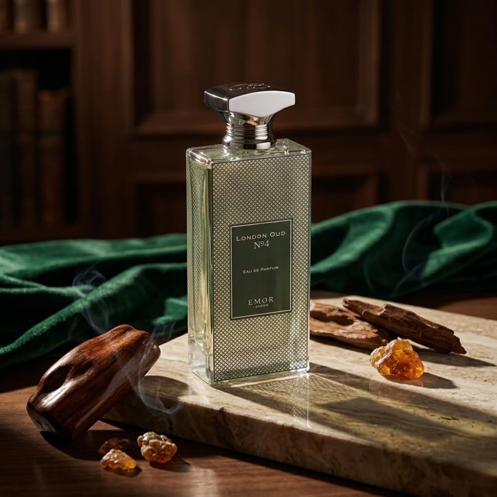 EMOR Eau de Parfum Oud No. 4 from London 125ml Long-Lasting Chypre Fragrance Unisex with Vanilla and Patchouli
