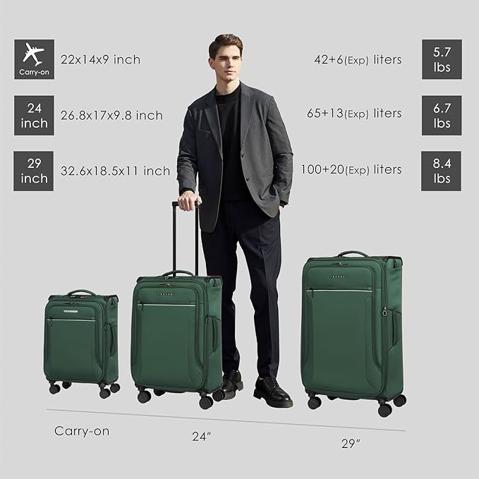 Verage Teldo Softside Expandable Spinner Wheel Luggage