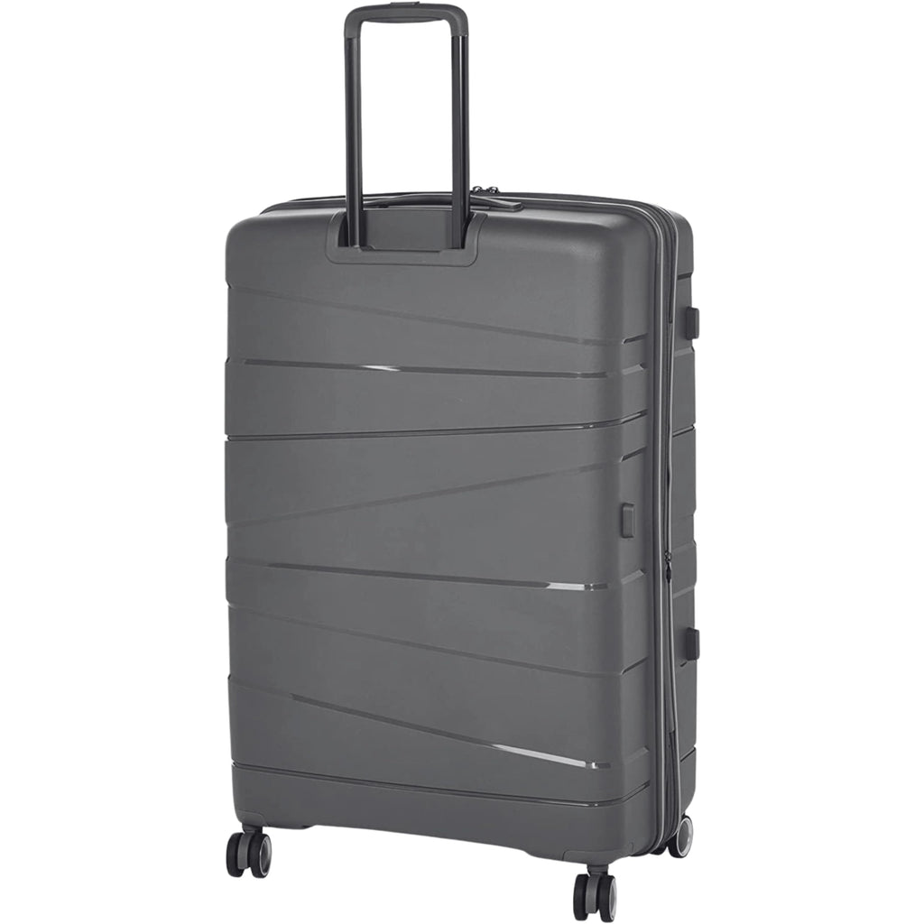 Pierre Cardin Zurich Hardshell Luggage Set – International Lock, Anti-Theft Double Zipper, Dark Grey, Set of 3