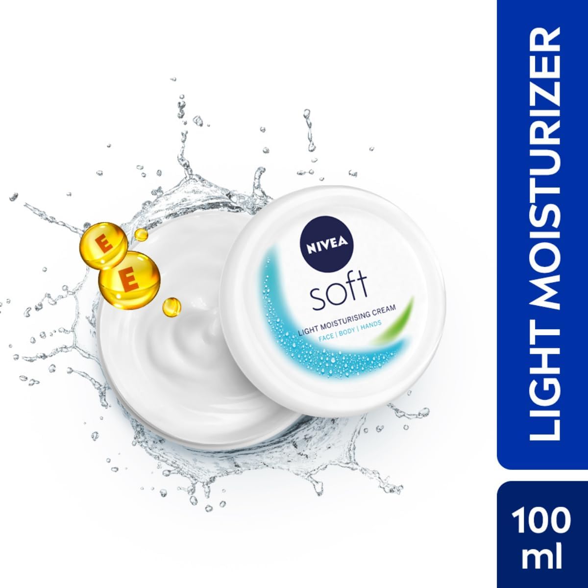 NIVEA Soft Light Moisturiser With Vitamin E, 100ml